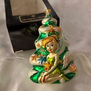 Christopher Radko Disney Ornament Tinker Bell in Amazing Colors of Green & Gold
